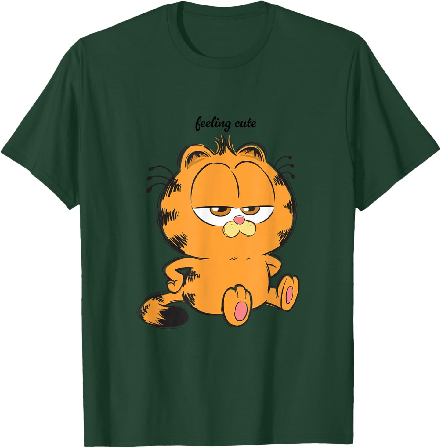 Garfield Feeling Cute Moody Chibi Pose T-Shirt - T-Shirt | Forest