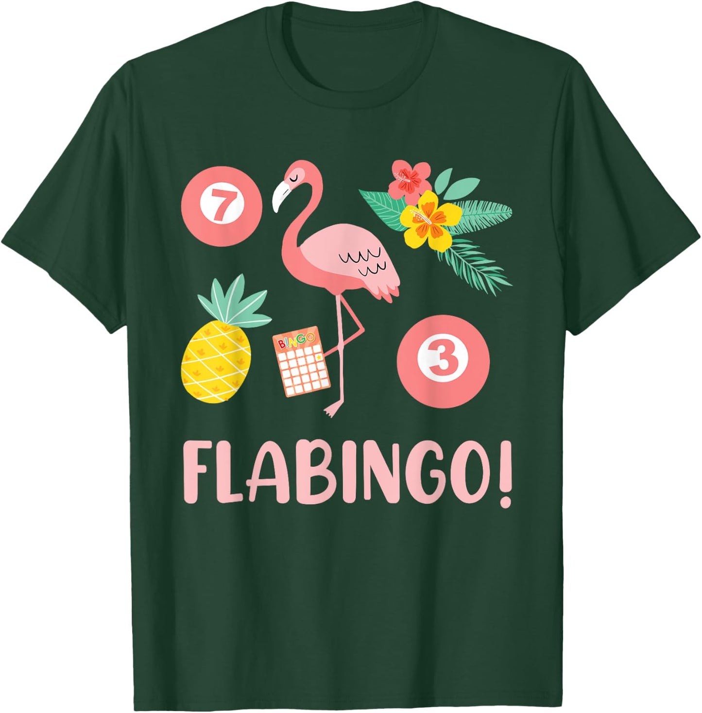 Bingo Player FLABINGO Bingo Lover Flamingo Bingo Mom T-Shirt - T-Shirt | Forest