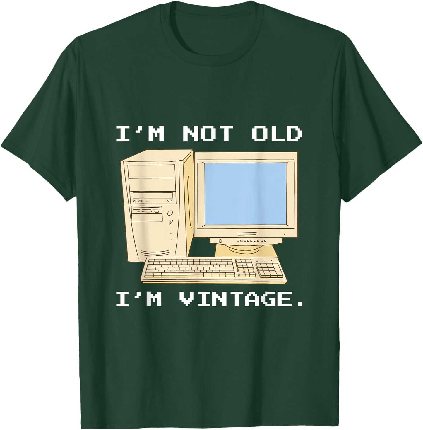 Im Not Old Im A Vintage Computer IT Computer Geek Nerd T-Shirt - T-Shirt | Forest