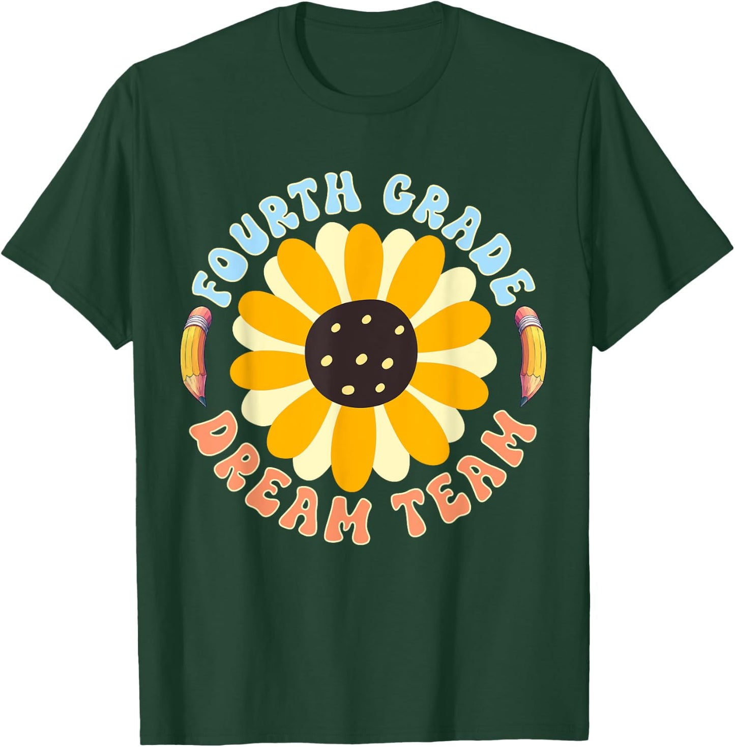 Fourth grade Dream Team Teacher Student Back To School T-Shirt - T-Shirt | Forest