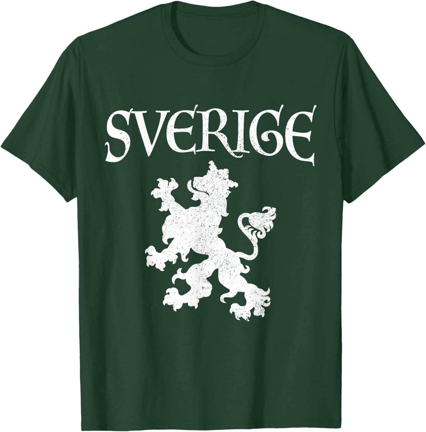 Sverige Lion Swedish Flag Pride Sweden Vintage T-Shirt - T-Shirt | Forest