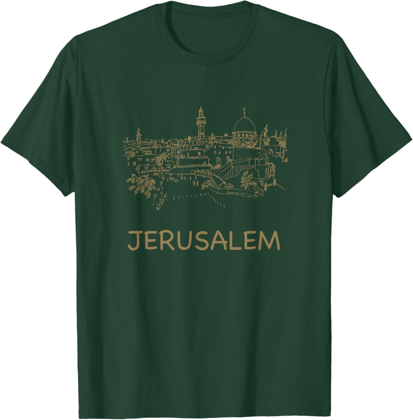 Jerusalem -Adults Kids Black T-Shirt - T-Shirt | Forest