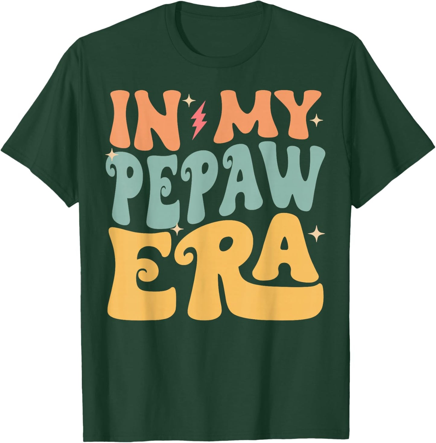 In My PEPAW Era Groovy Funny Grandpa Father's Day T-Shirt - T-Shirt | Forest