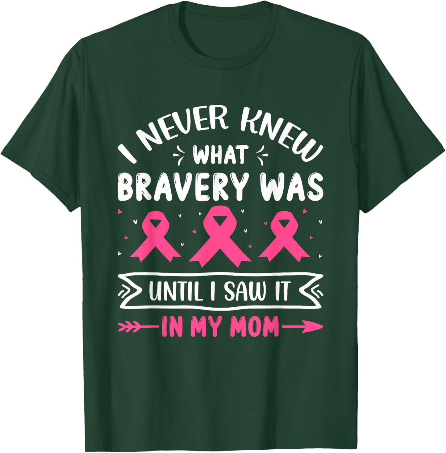 I Never Knew What Bravery Was Until I Saw It In My Mom Breas T-Shirt - T-Shirt | Forest
