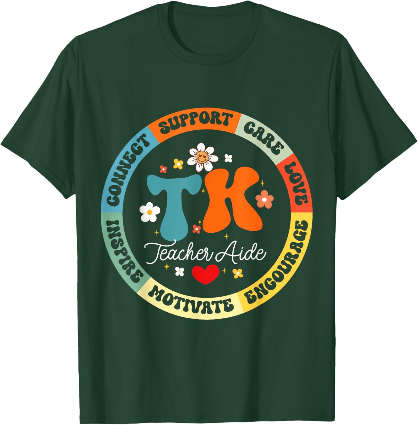 TK Teacher Aide Squad Transitional-Kindergarten Back School T-Shirt - T-Shirt | Forest