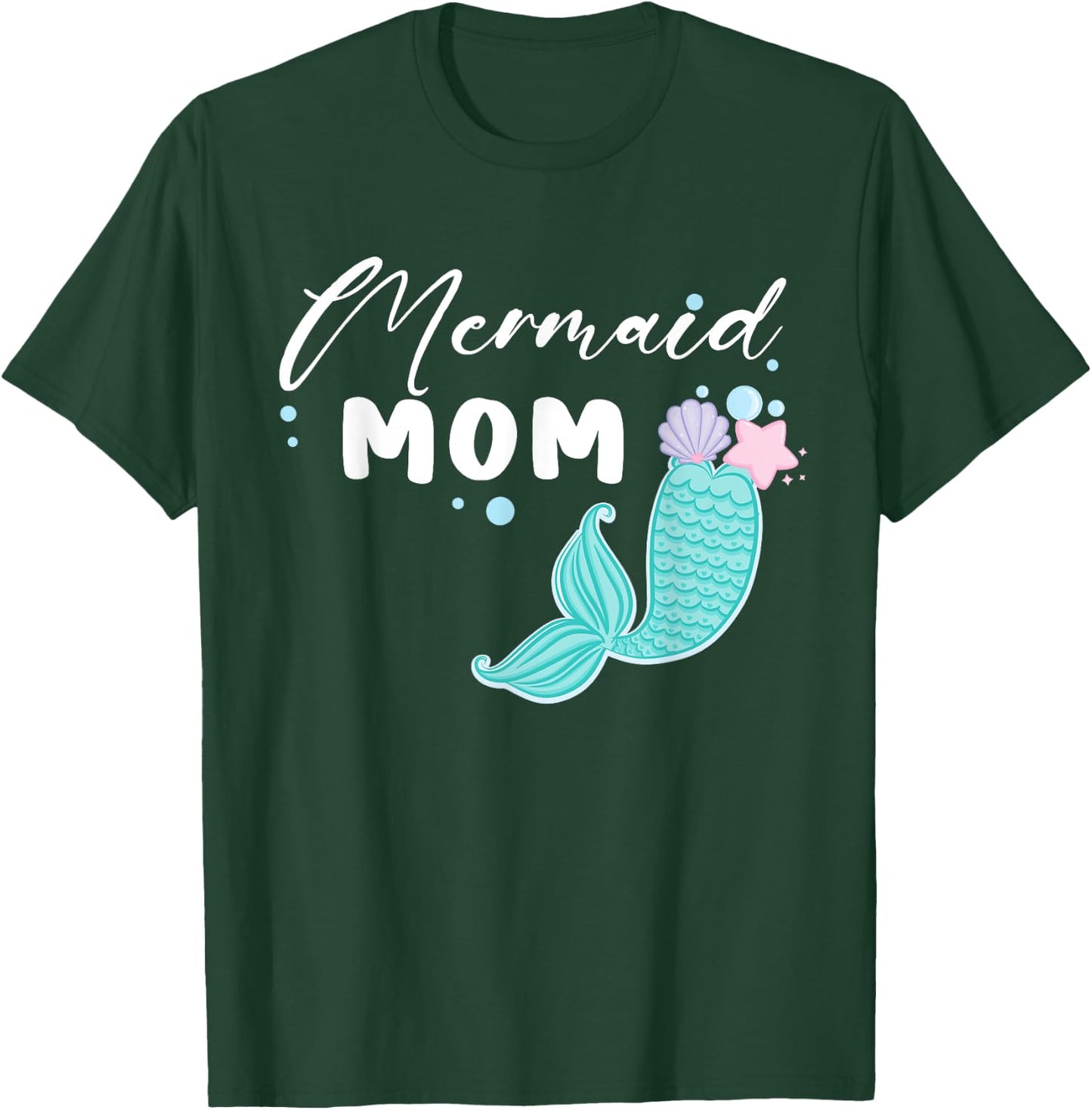 Funny Mom Mermaid Matching Family Party Mother's Day T-Shirt - T-Shirt | Forest