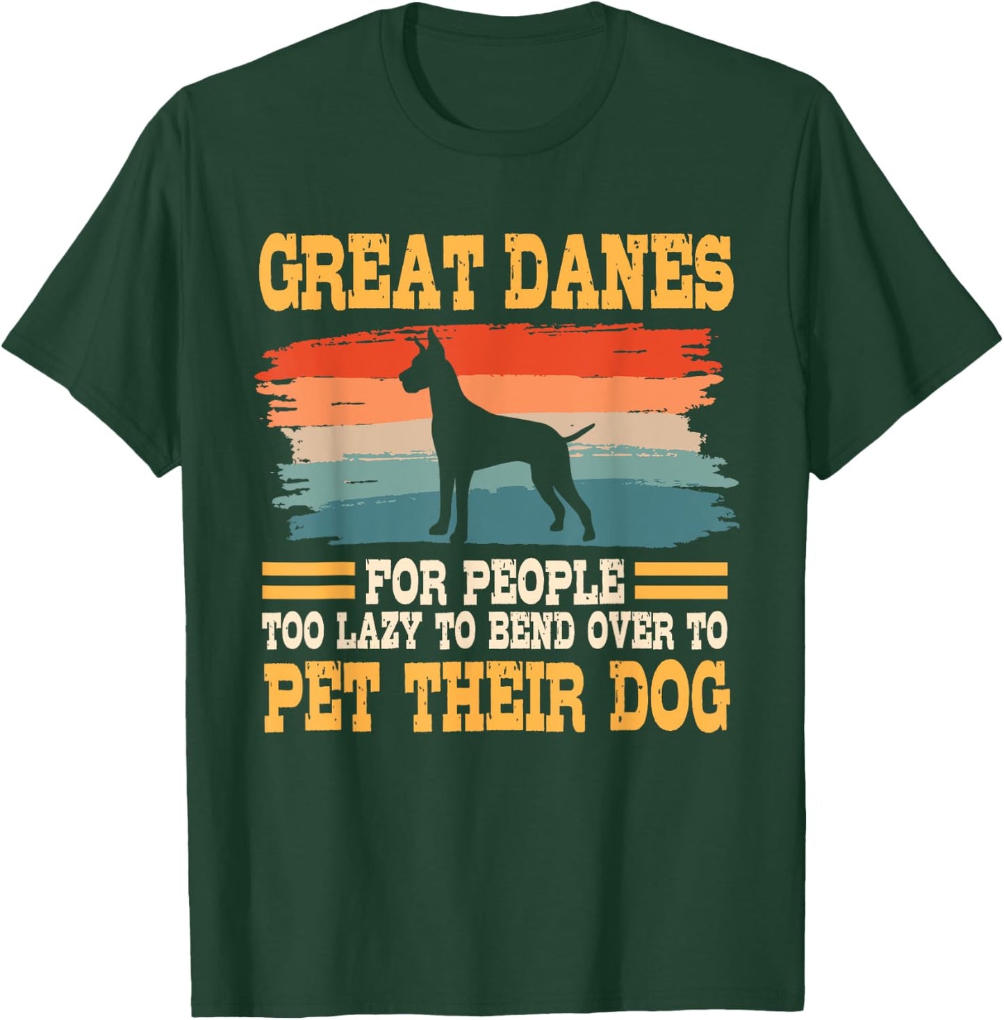 Great Dane Retro Vintage German Mastiff Gentle Dog Lover T-Shirt - T-Shirt | Forest