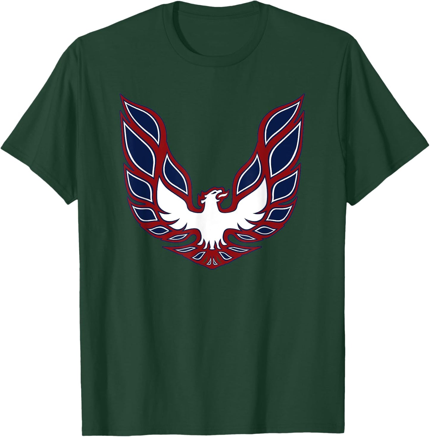July 4th, Classic Car, Freedom, Trans Am Bird Hood Decal T-Shirt - T-Shirt | Forest