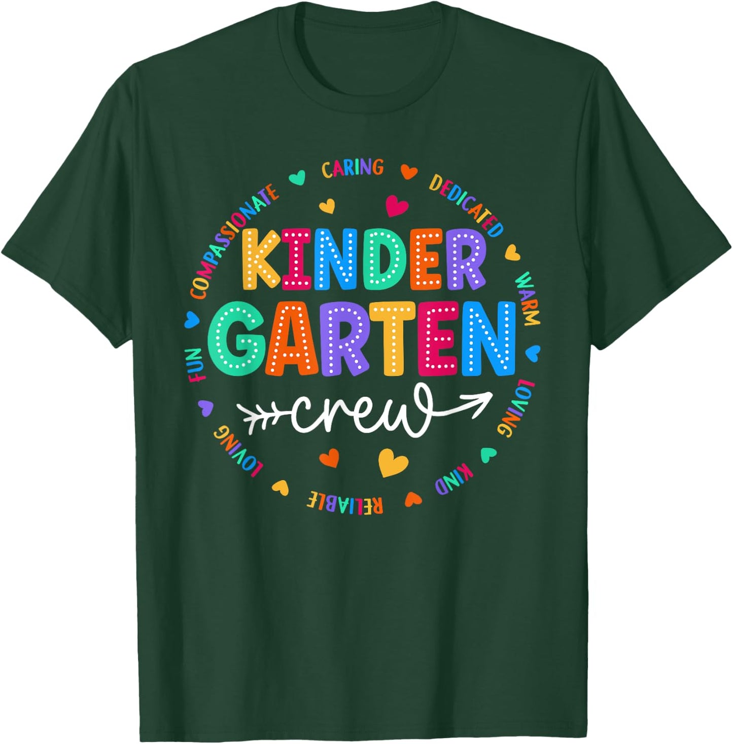 Kindergarten Crew Back To School Kindergarten Teacher Kids T-Shirt - T-Shirt | Forest