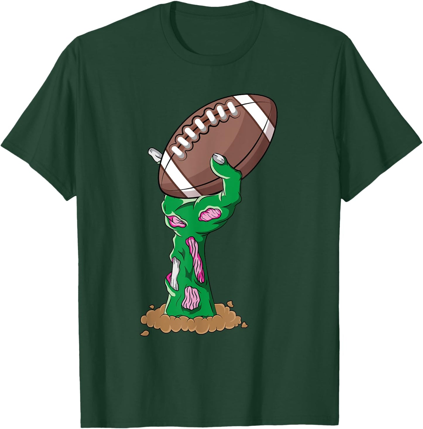 Zombie Hands Football Funny Horror Scary Halloween Costume T-Shirt - T-Shirt | Forest