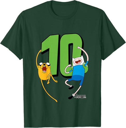 Kids Adventure Time Finn and Jake 10th Birthday T-Shirt - T-Shirt | Forest