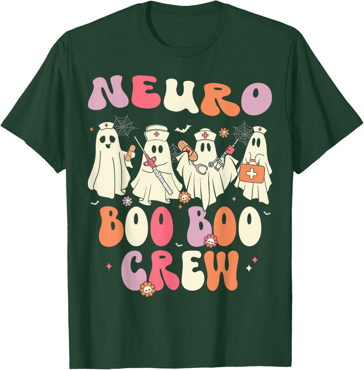 Neuro Boo Crew Neurology Nurse Halloween T-Shirt - T-Shirt | Forest