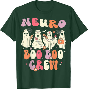 Neuro Boo Crew Neurology Nurse Halloween T-Shirt - T-Shirt | Forest
