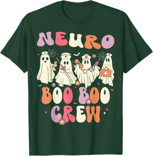 Neuro Boo Crew Neurology Nurse Halloween T-Shirt - T-Shirt | Forest