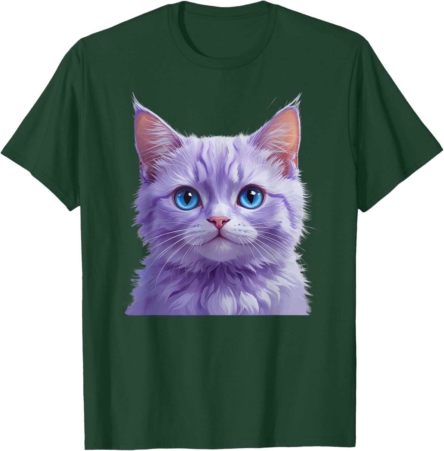 Purple Kitten Cat Face Cats T-Shirt - T-Shirt | Forest