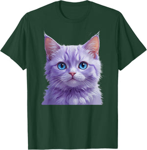 Purple Kitten Cat Face Cats T-Shirt - T-Shirt | Forest