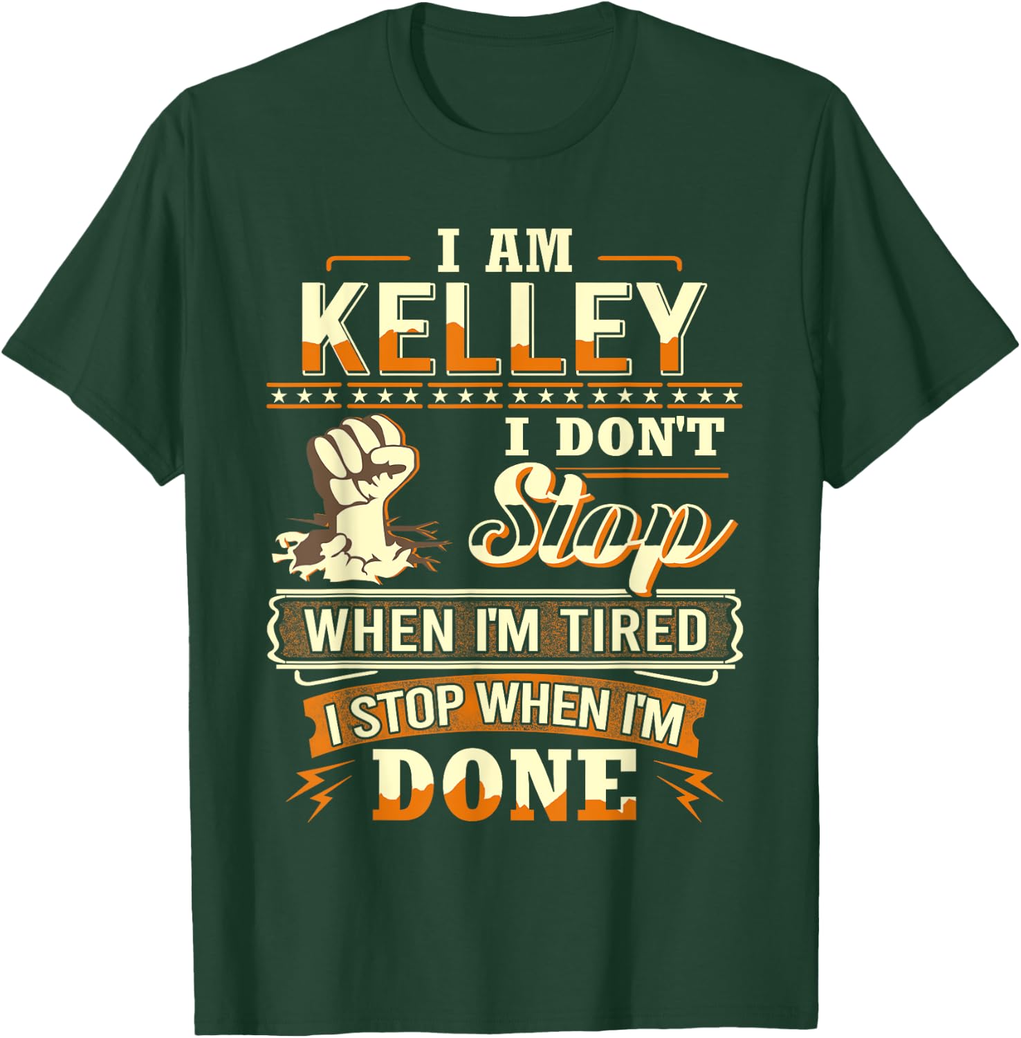 I am Kelley Shirt Personalized Kelley Last Name T-Shirt - T-Shirt | Forest