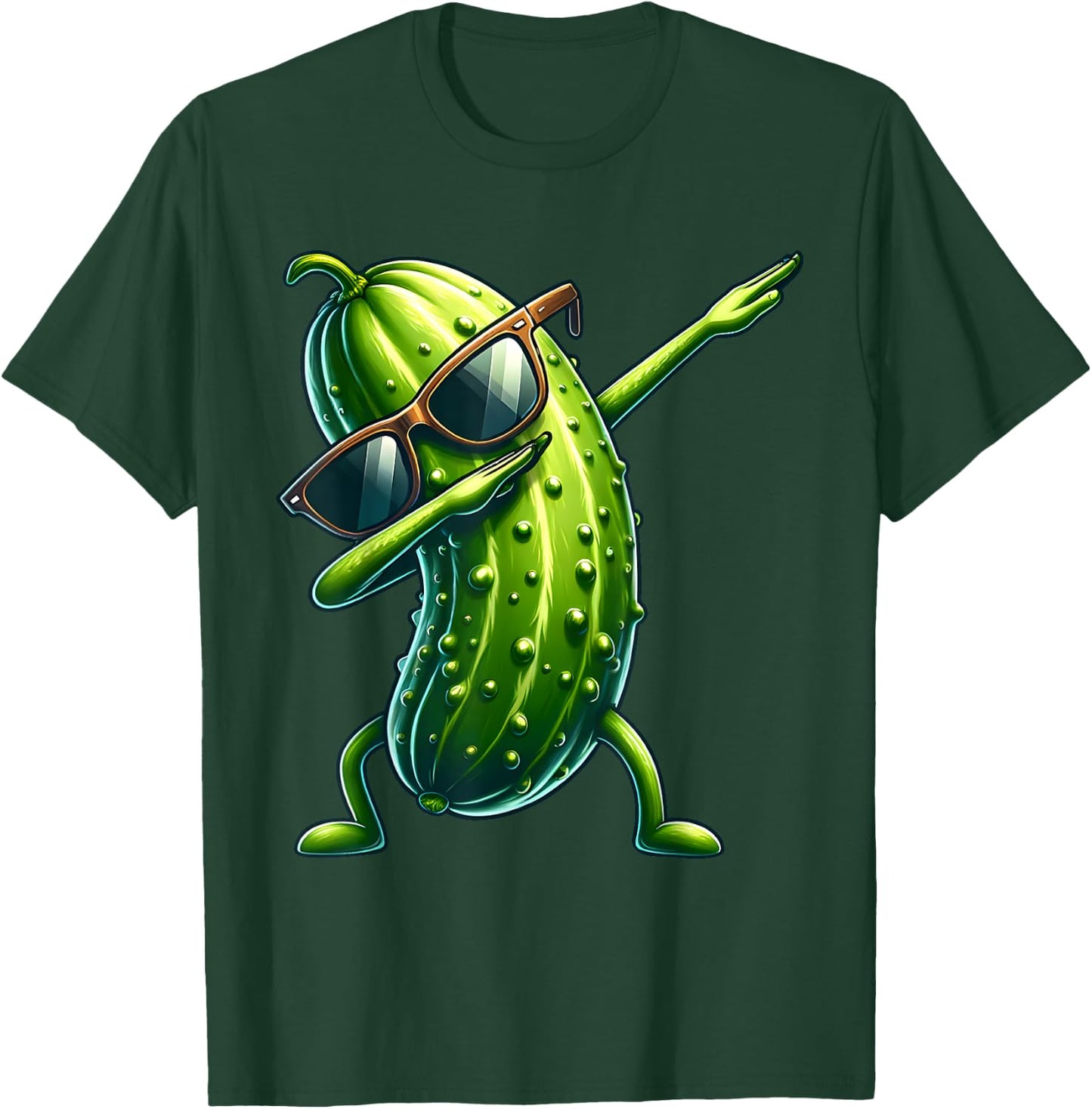 Dabbing Pickle Lover Dill Cucumber T-Shirt - T-Shirt | Forest