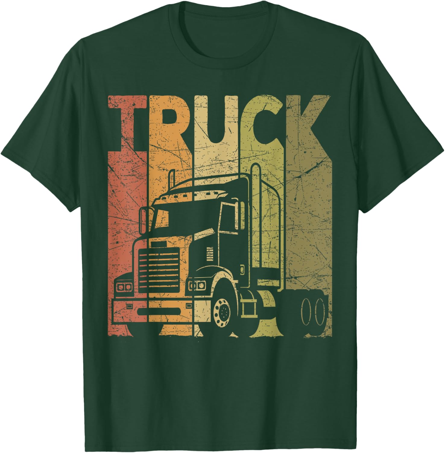 Truck Driver Vintage Trucker Retro Trucking T-Shirt - T-Shirt | Forest