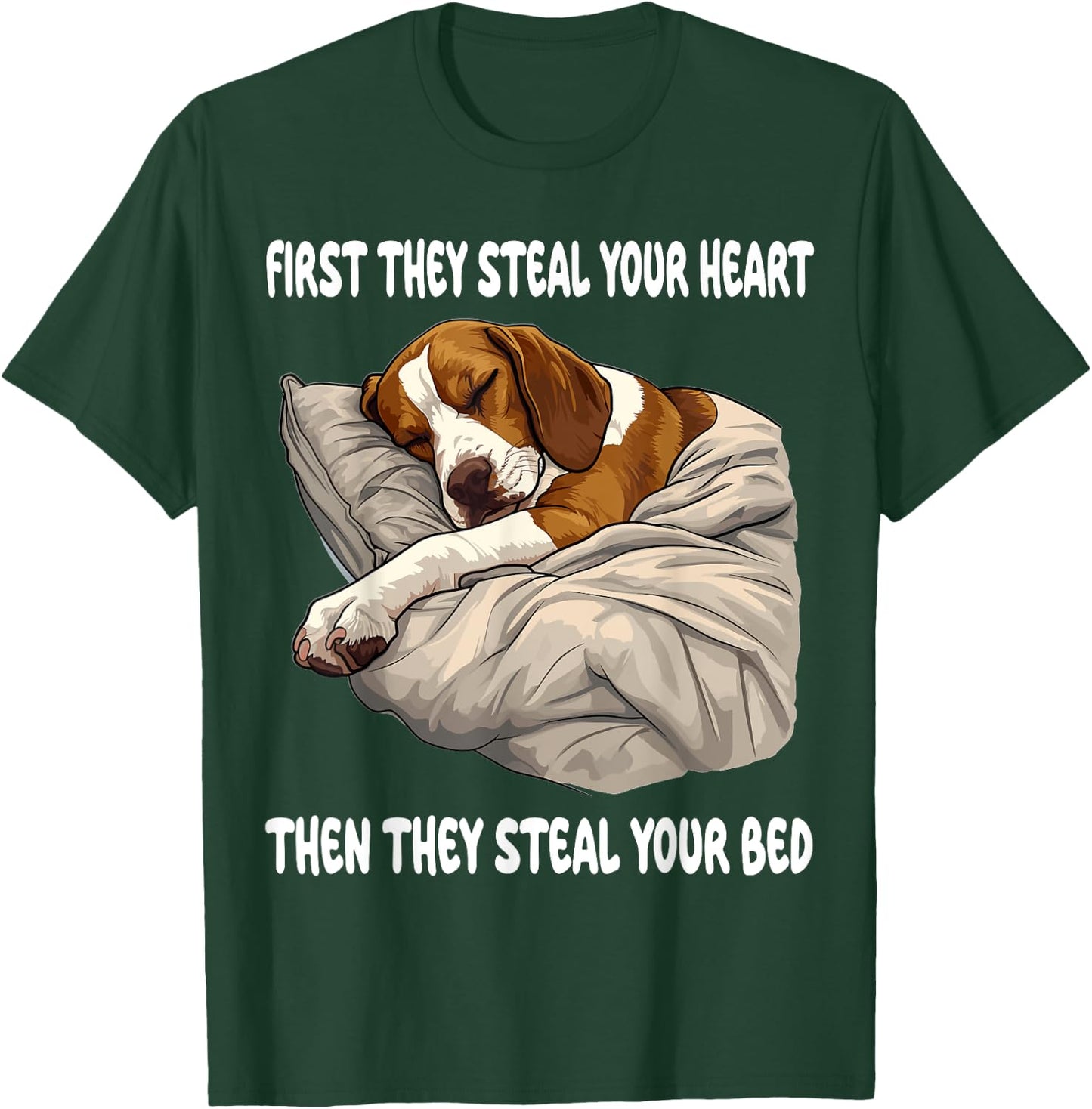 American Foxhound Sleeping Pajamas Nightgown T-Shirt - T-Shirt | Forest