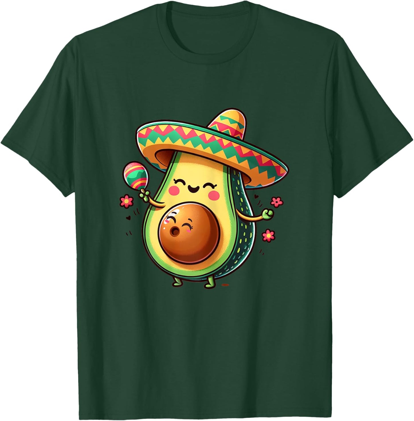Pregnancy mom to be Avocado Pregnant Mamacado Cinco De Mayo T-Shirt - T-Shirt | Forest