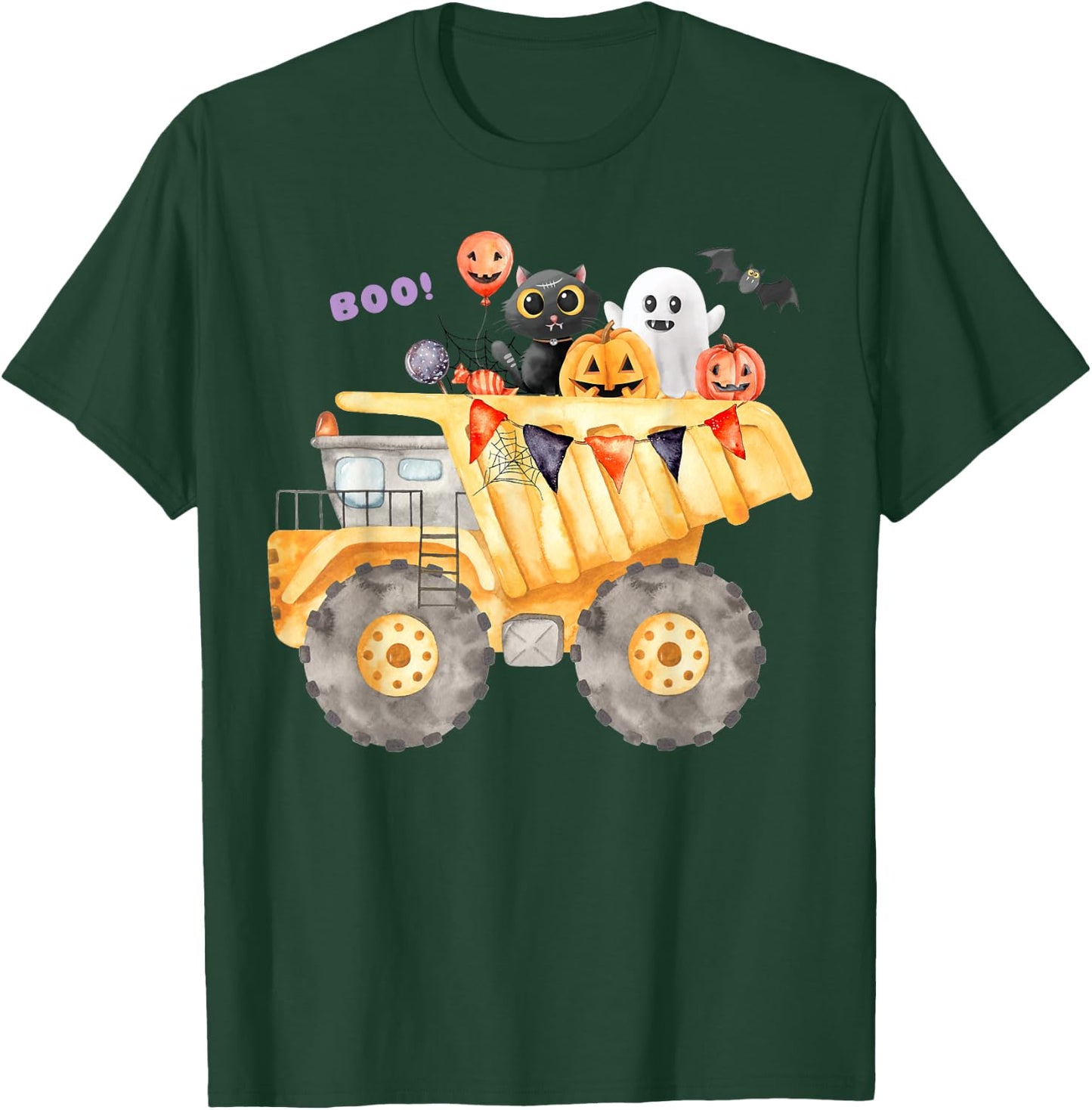 Dump Truck or Treat Halloween Candy Construction Boys Kids T-Shirt - T-Shirt | Forest