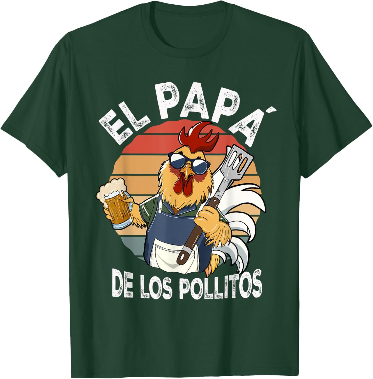 El Papa de lo pollitos funny Spanish Dia del Padre T-Shirt - T-Shirt | Forest