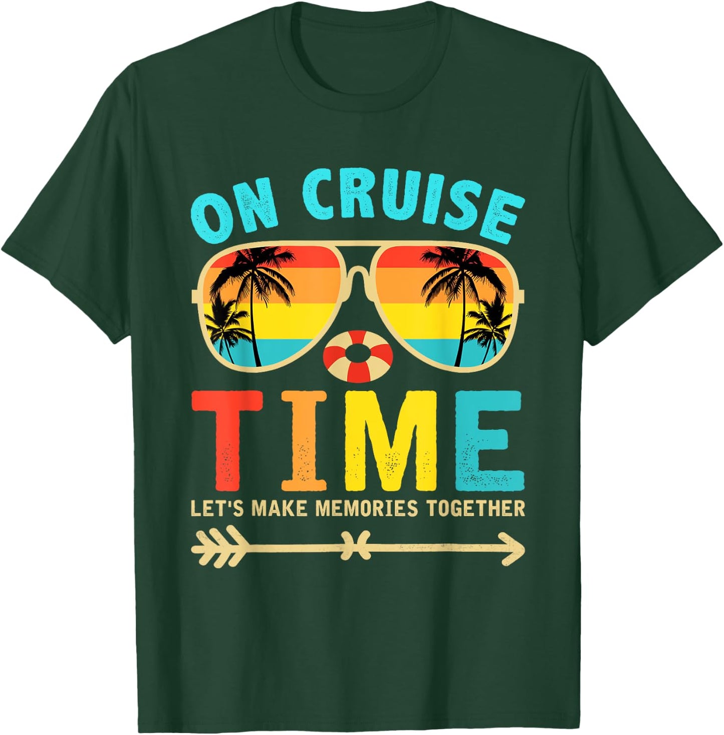 On Cruise Time Cruise Squad Summer Vacation Matching Family Women Girls Kids T-Shirt - T-Shirt | Forest