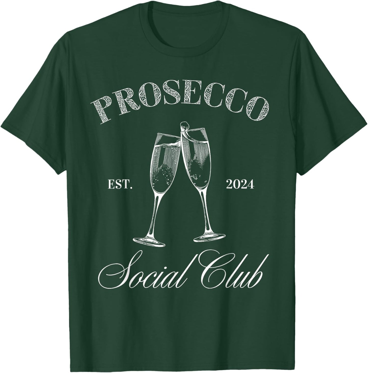 Prosecco Social Club Beach Brunch Bachelorette Top T-Shirt - T-Shirt | Forest