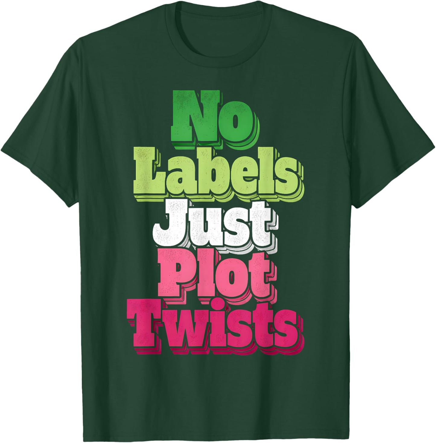 Funny Abrosexual Pride No Labels T-Shirt - T-Shirt | Forest