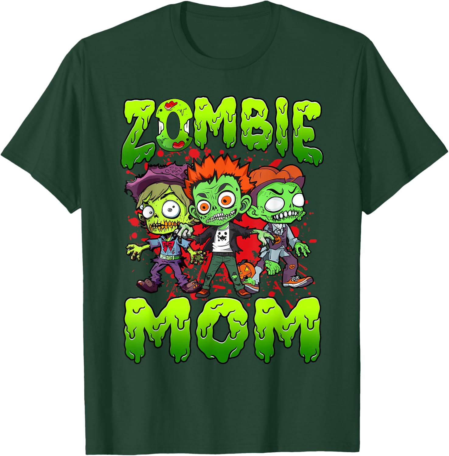 Zombie Mom Halloween Costume Family Matching T-Shirt - T-Shirt | Forest