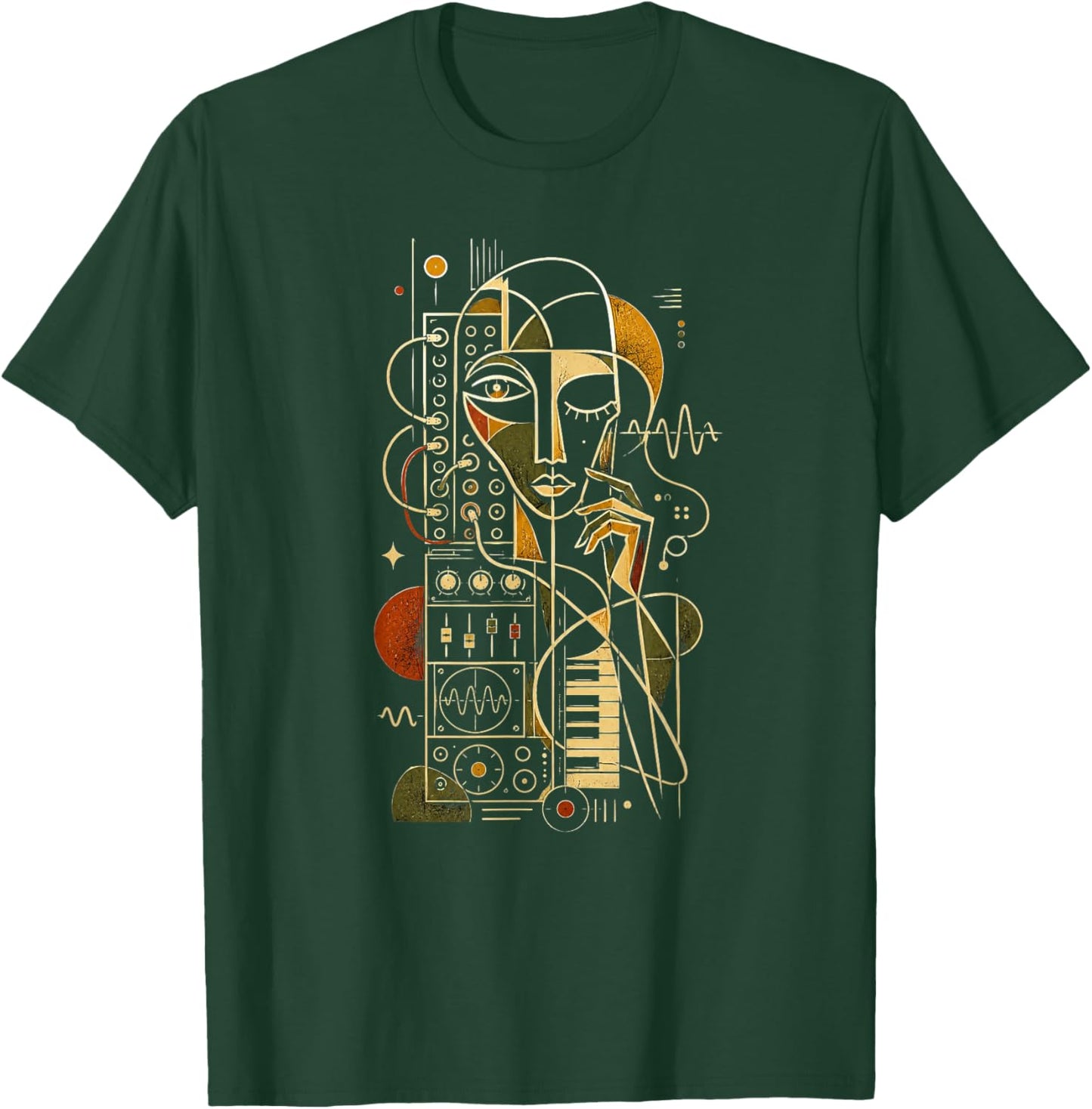 Analog Vintage Modular Synthesizer T-Shirt - T-Shirt | Forest