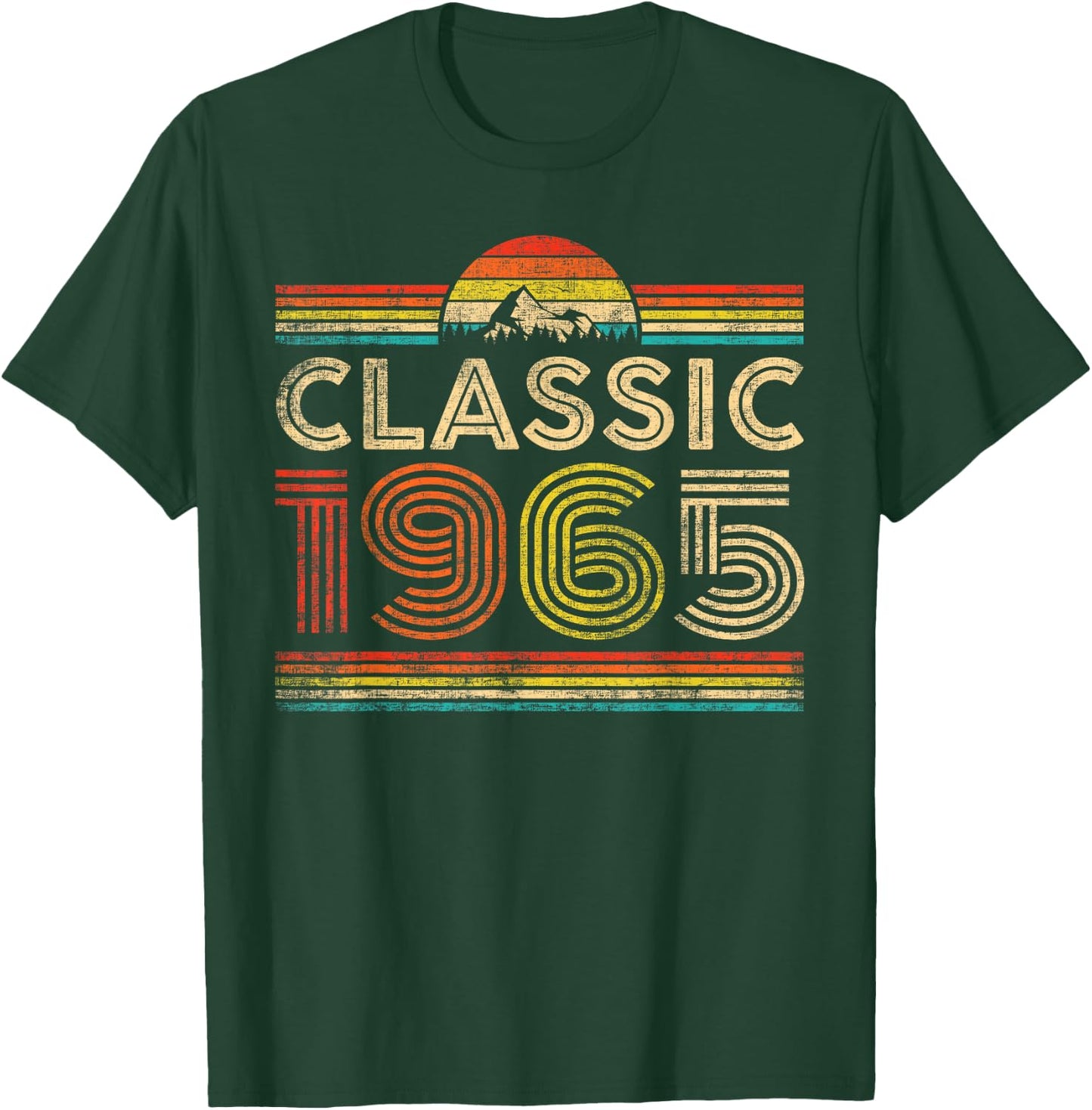 Classic 1965 Vintage 1965 Classic Year Men Women Birthday T-Shirt - T-Shirt | Forest