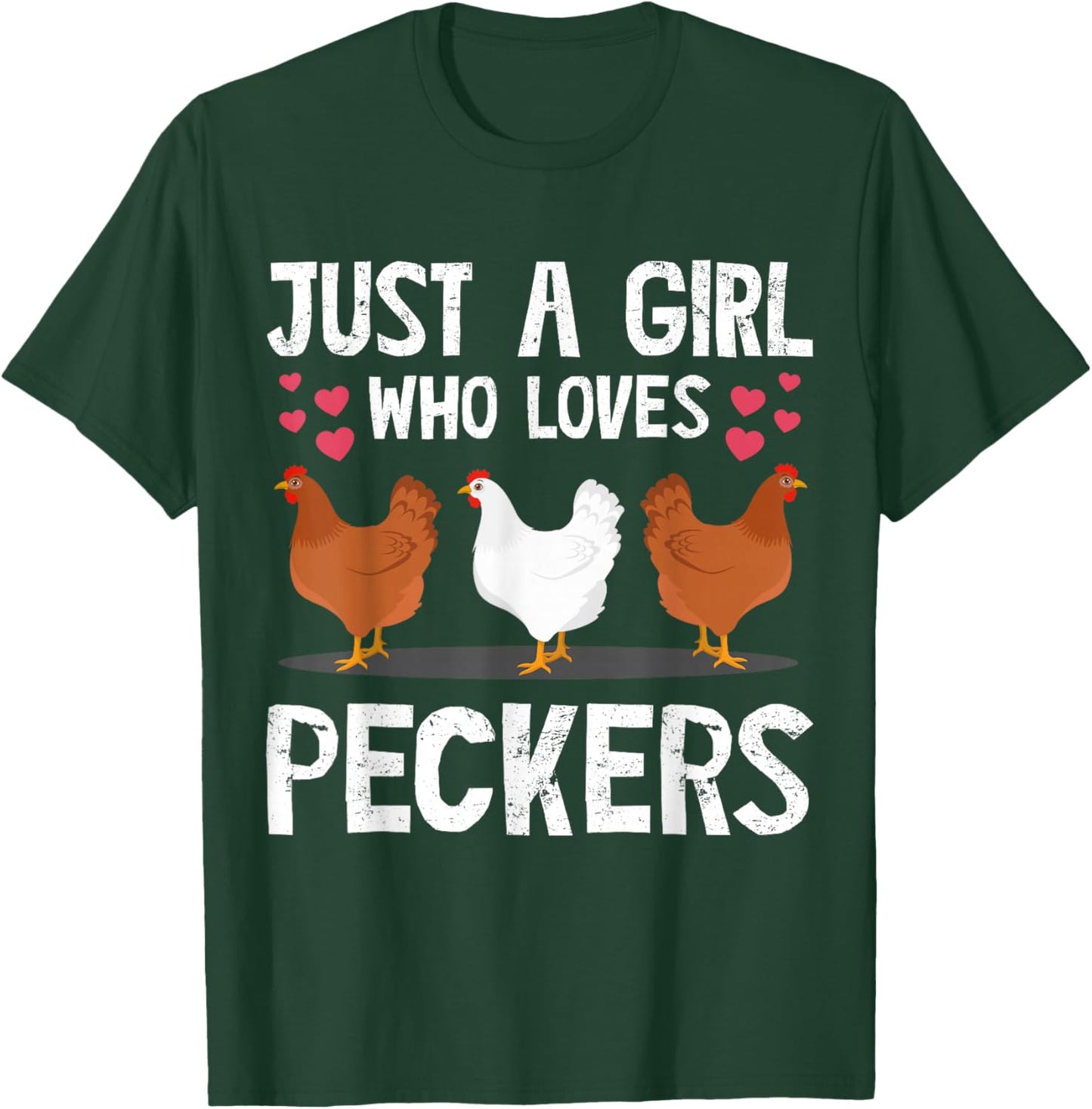 Funny Chicken Owner Art Girls Chicken Lover Farmer T-Shirt - T-Shirt | Forest