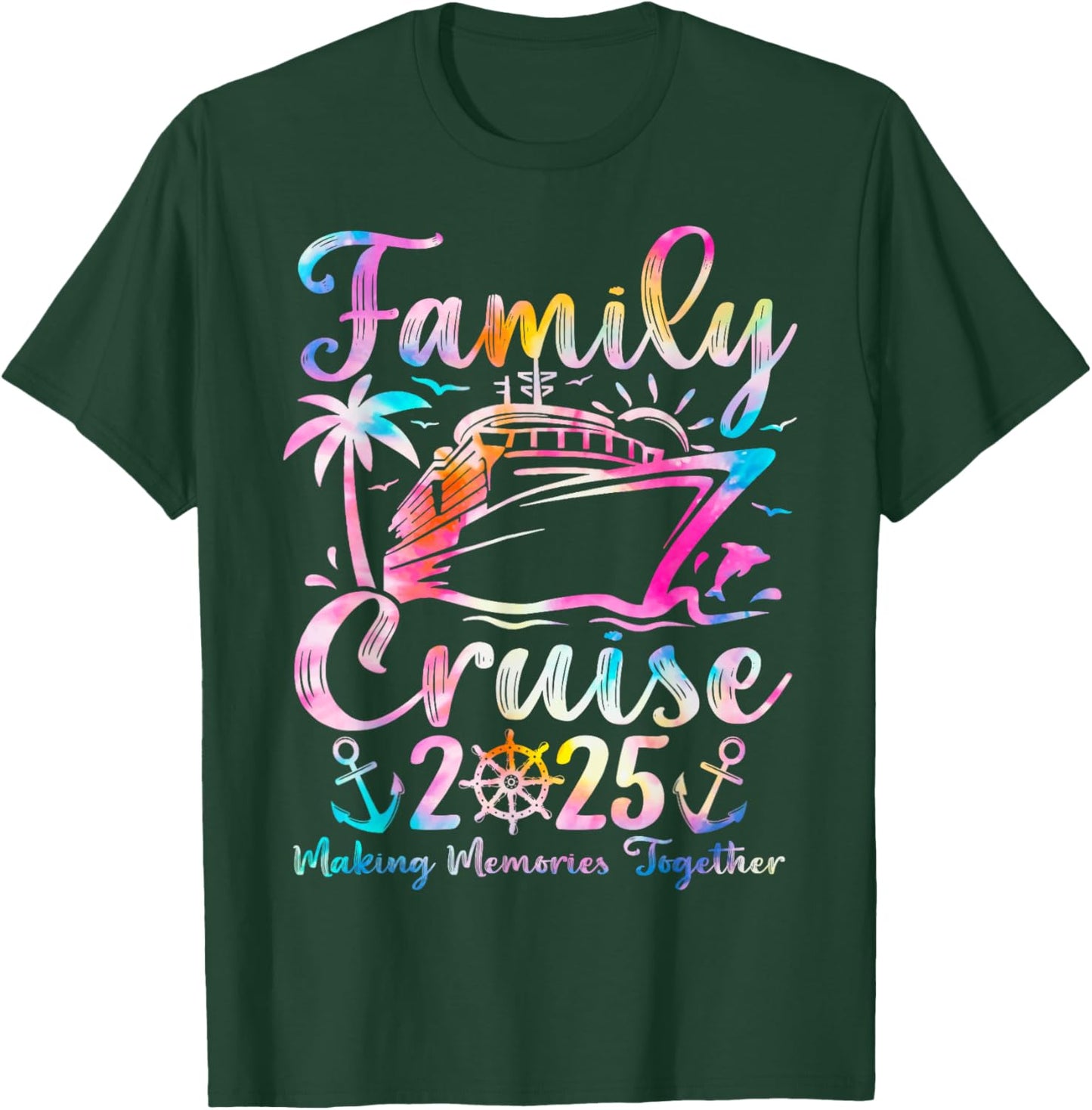 Family Cruise 2025 Party Cruising Ship Summer Vacation Trip T-Shirt - T-Shirt | Forest