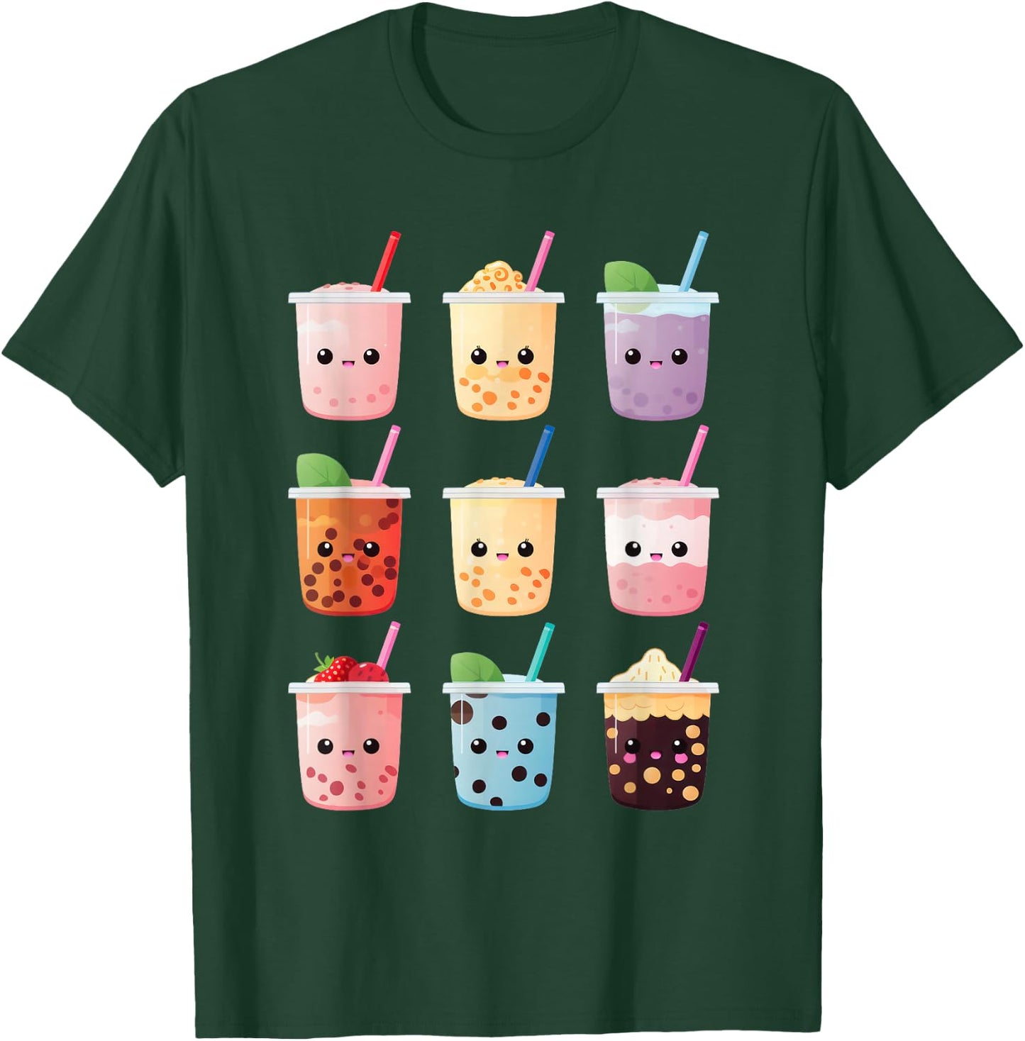 Kawaii Bubble Tea Boba Tea Lover T-Shirt - T-Shirt | Forest