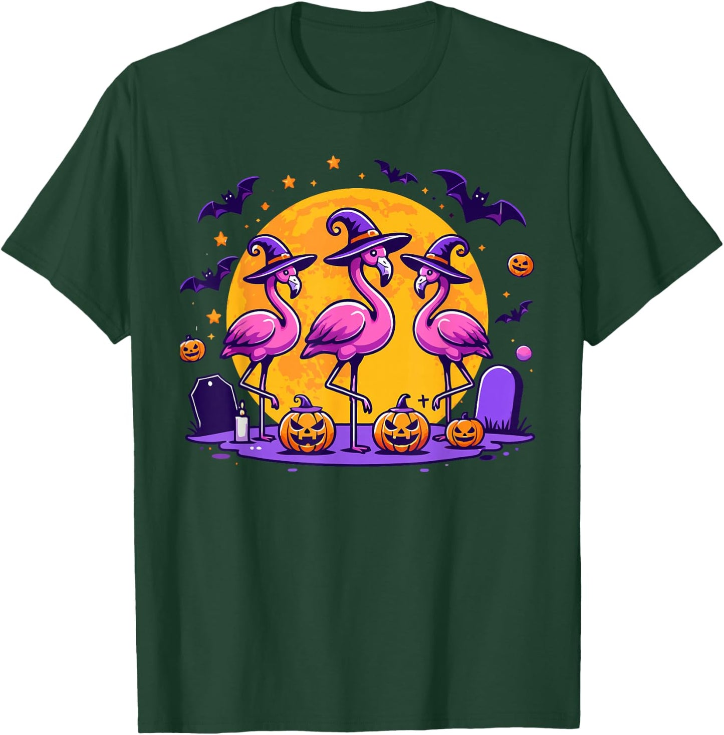 Happy Flamingoween Funny Flamingo Halloween Costume T-Shirt - T-Shirt | Forest
