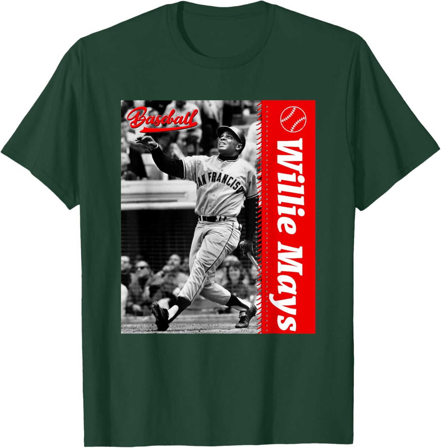 Willie Mays_Baseball_077 T-Shirt - T-Shirt | Forest