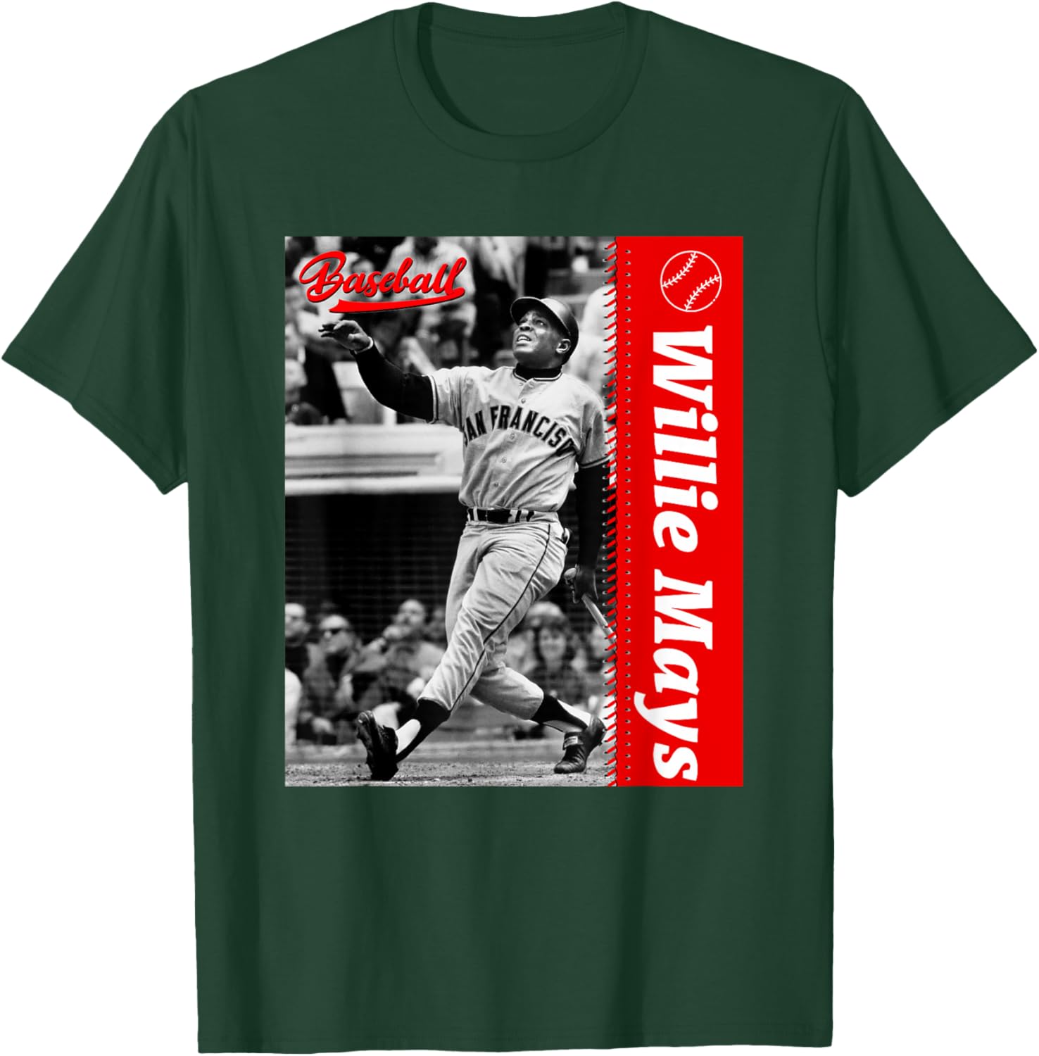 Willie Mays_Baseball_077 T-Shirt - T-Shirt | Forest