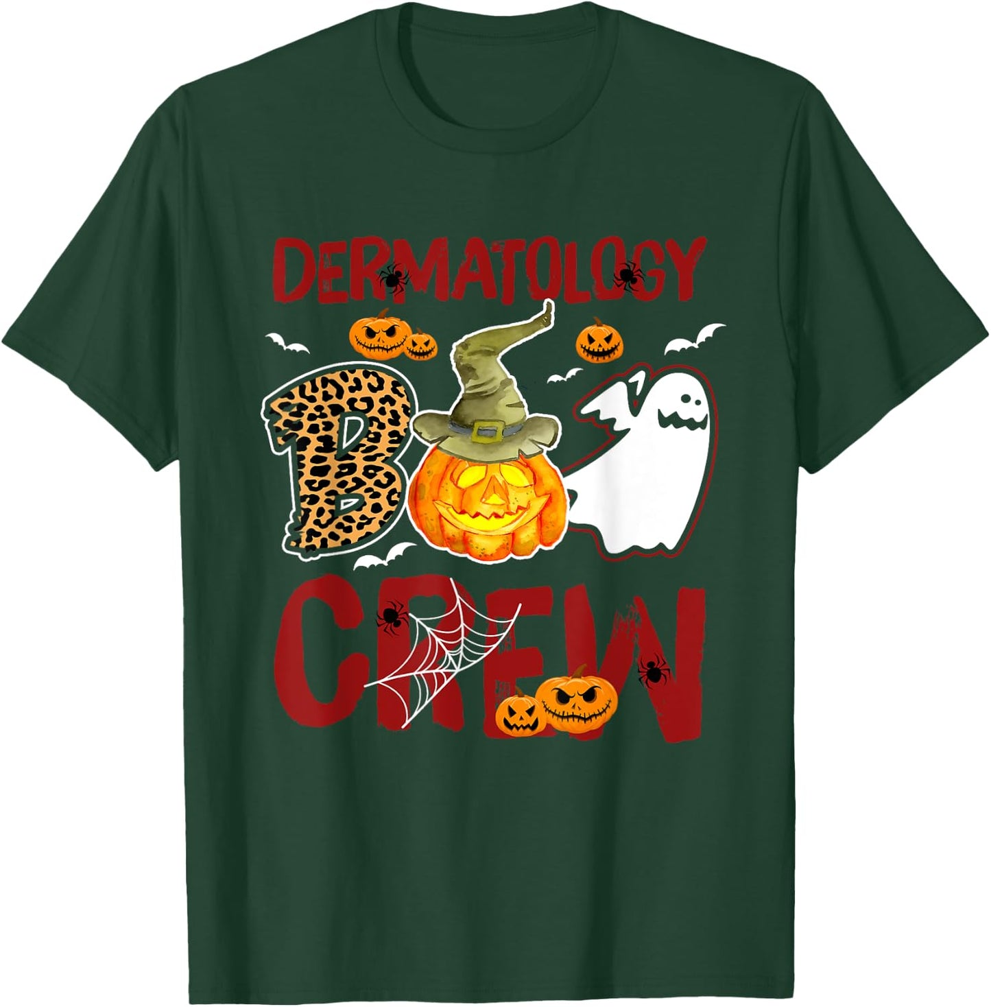 Dermatology Boo Crew Halloween Derm Nurse Match T-Shirt - T-Shirt | Forest