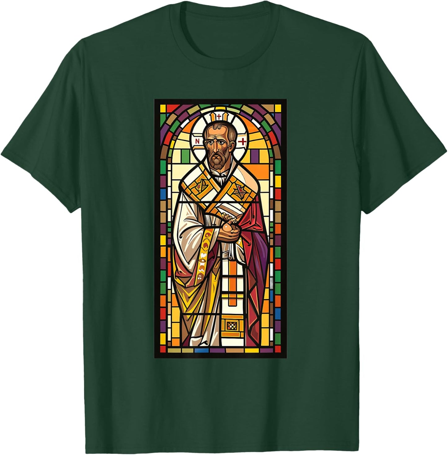Gregory of Nyssa Stained Glass T-Shirt - T-Shirt | Forest