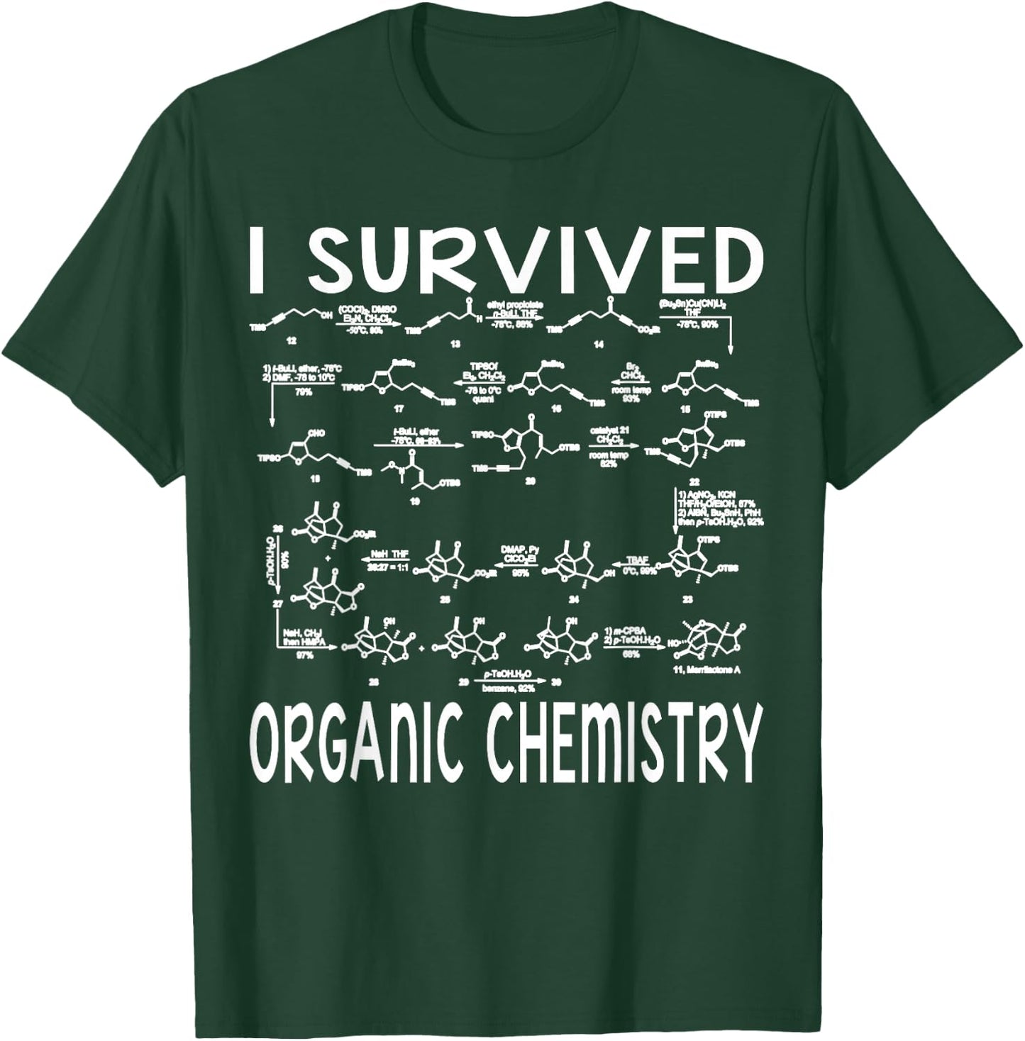 I Survived Organic Chemistry Humor Organic Chemistry Funny T-Shirt - T-Shirt | Forest