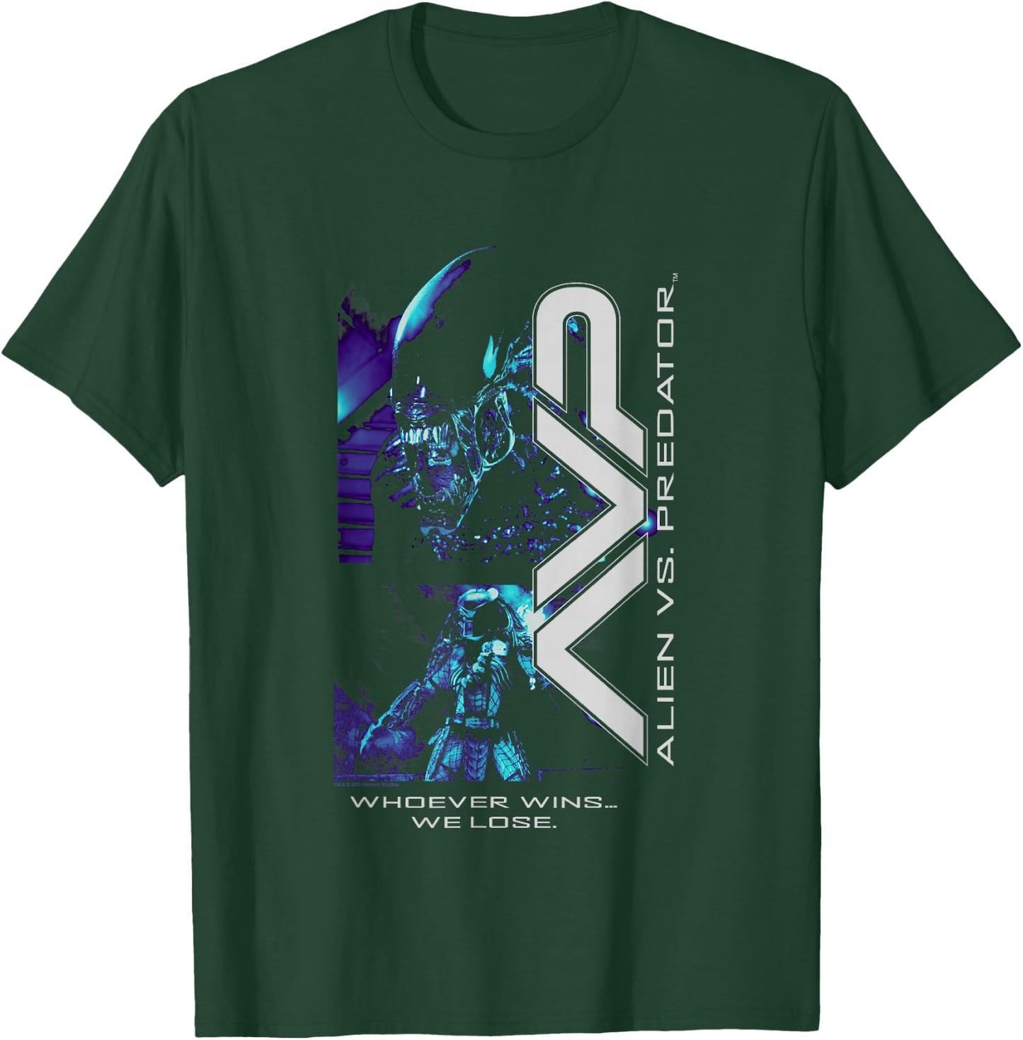 Alien vs Predator Whoever Wins… We Lose Big Chest Portrait T-Shirt - T-Shirt | Forest
