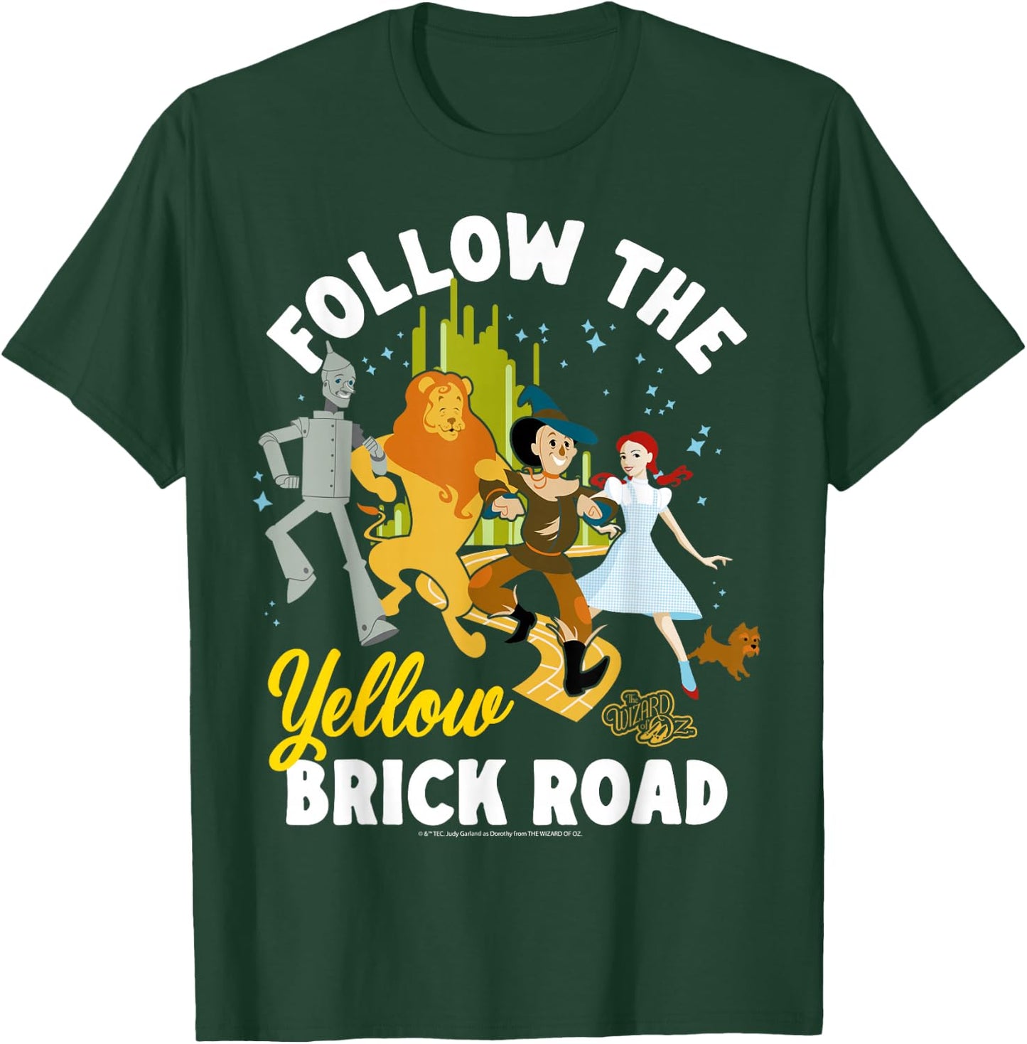The Wizard of Oz - Follow The Yellow Brick Road Characters T-Shirt - T-Shirt | Forest
