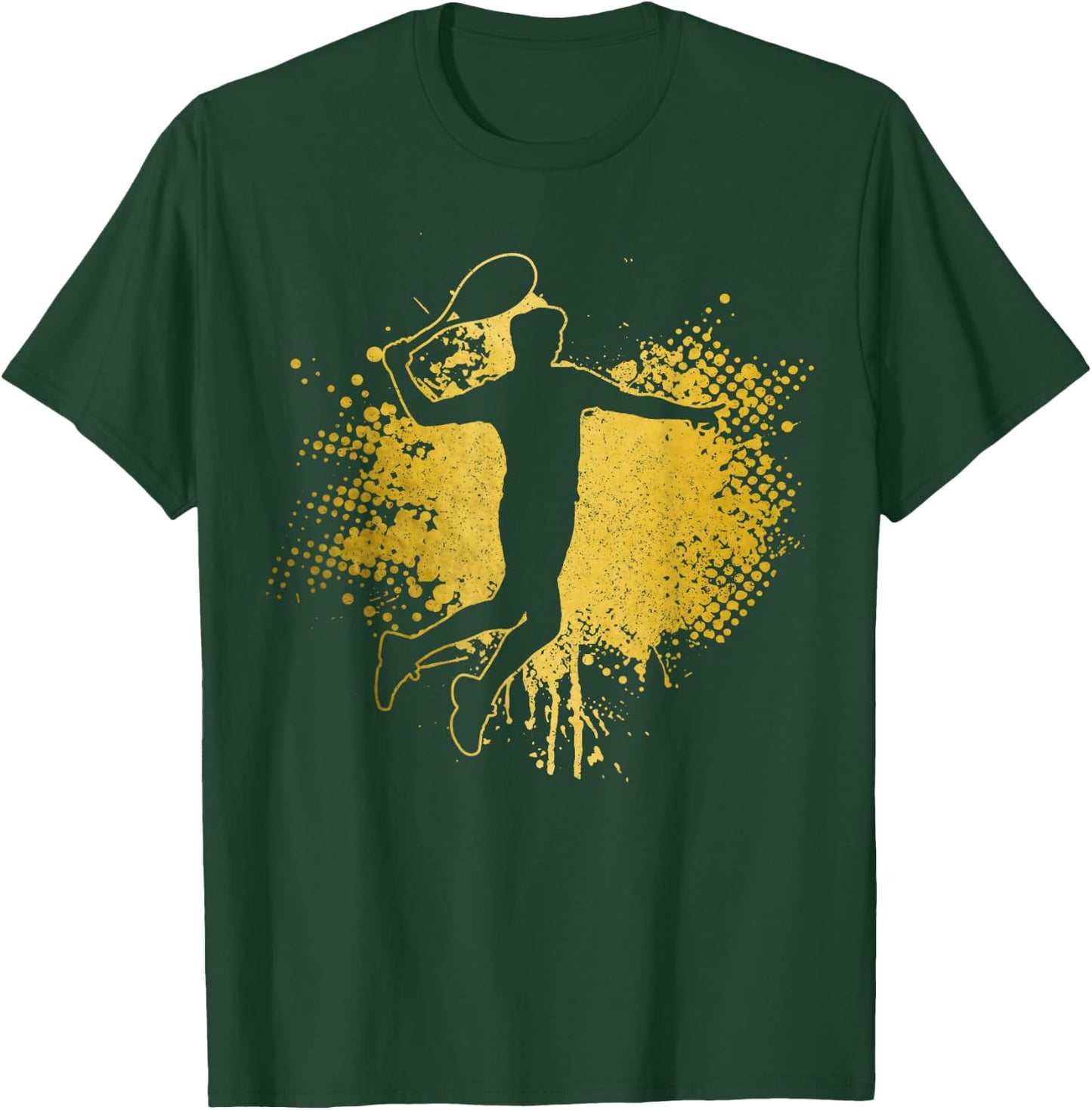 Tennis Player Sports Vintage Men Women Tennis T-Shirt - T-Shirt | Forest