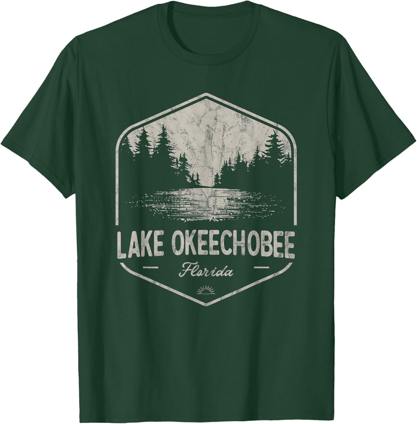 Lake Okeechobee Florida Outdoors Vintage T-Shirt - T-Shirt | Forest