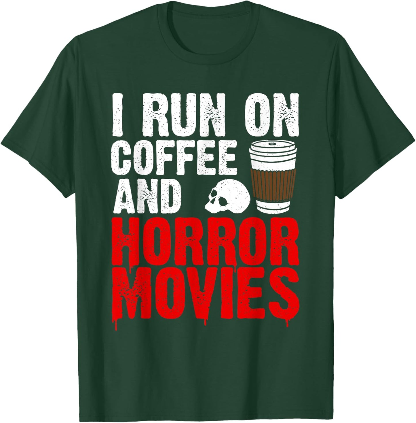 Funny Horror Movie Art Women Coffee Horror Movies T-Shirt - T-Shirt | Forest