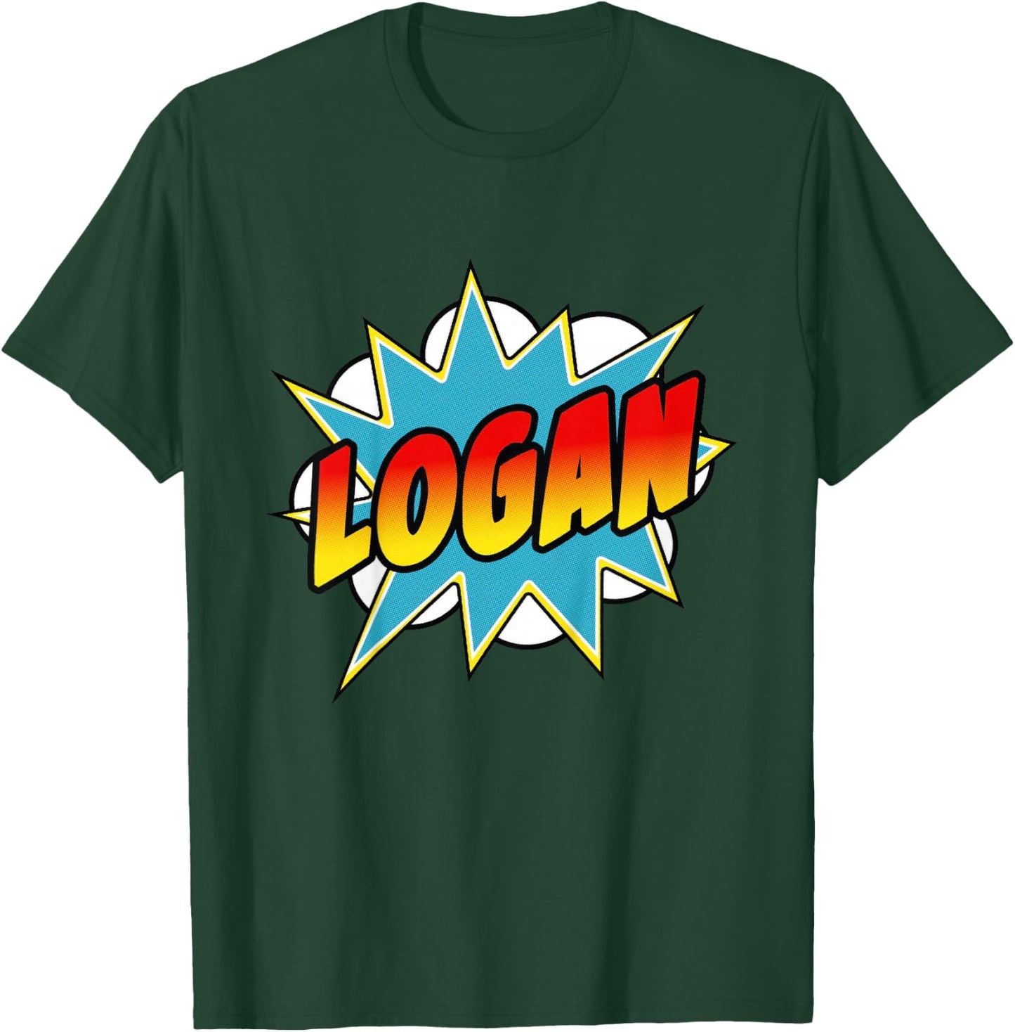 Boys Logan Comic Book Superhero Name T-Shirt - T-Shirt | Forest