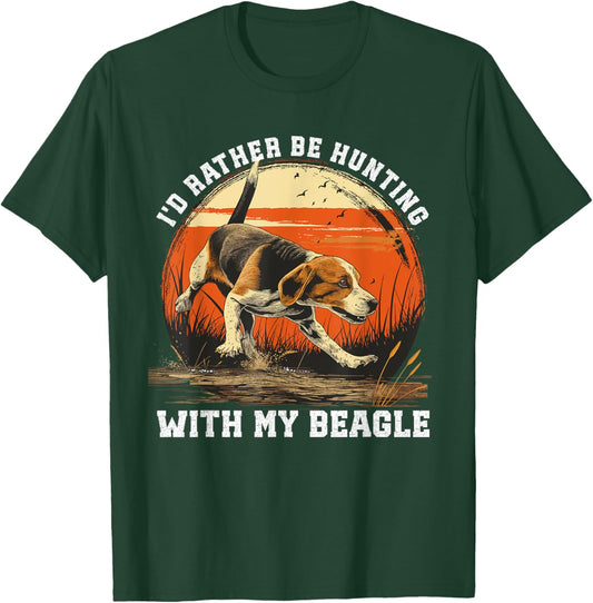 Dog Hunter I'd Rather Be Beagle Hunting Women T-Shirt - T-Shirt | Forest