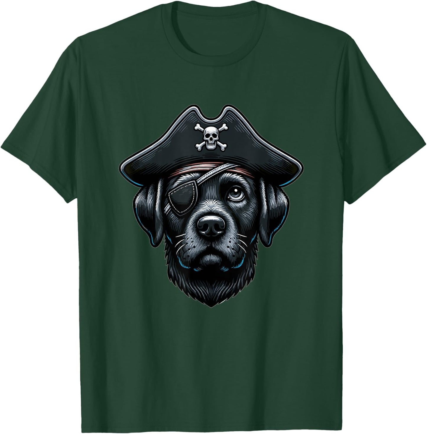 Black Labrador Pirate Dog Halloween Party Women Kids T-Shirt - T-Shirt | Forest